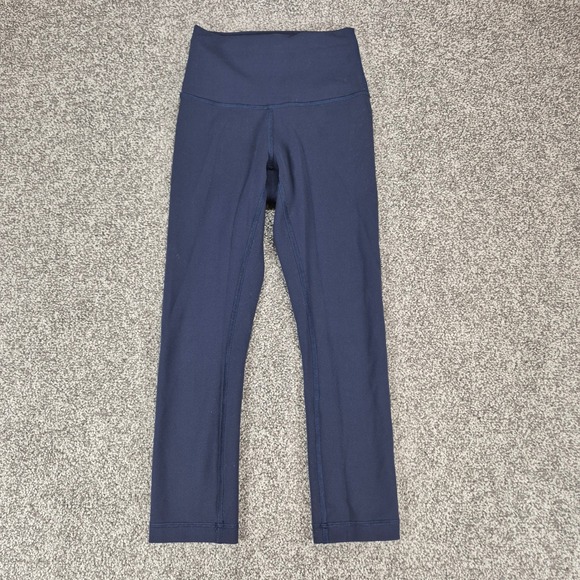 Lululemon Pants - Lululemon Wunder Train High-Rise Crop 21" Womens 2 Navy Blue Leggings